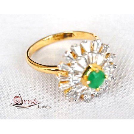 Emerald Diamond Cocktail Ring